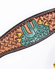 HILASON Western Horse Hand Carved American Leather Breast Collar Headstall