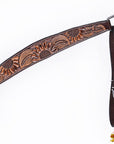 HILASON Western Horse Headstall & Breast Collar American Leather Floral Carving