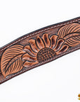 HILASON Western Horse Headstall & Breast Collar American Leather Floral Carving