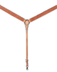 HILASON Western Horse Headstall & Breast Collar American Leather Floral Carving