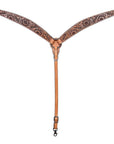 Hand-Carved Leather Western Headstall And Breast Collar Set For Training And Showing