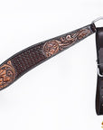 HILASON Western Horse Headstall & Breast Collar American Leather Floral Carving
