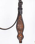 HILASON Western Horse Hand Carved American Leather Breast Collar Headstall
