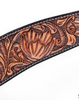 HILASON Western Horse Hand Carved American Leather Breast Collar Headstall