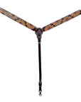 HILASON Western Horse Headstall & Breast Collar American Leather Floral Carving