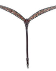 HILASON Western Horse Hand Carved American Leather Breast Collar Headstall