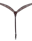Hand-Carved Leather Western Headstall And Breast Collar Set For Training And Showing