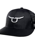 Rope Smart Western Style Mesh Flat Retro Trucker Fit Snapback Red Patch Cap