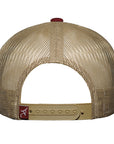 Rope Smart Western Style Mesh Flat Retro Trucker Fit Snapback Red Patch Cap