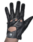HILASON Genuine Leather Men's Driving Show Left Hand Glove Black