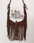 American Darling Crossbody Hair-On Genuine Leather Women Bag Western Handbag Purse