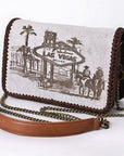 American Darling Clutch Hair-On Genuine Leather Women Bag Western Handbag Purse