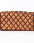 American Darling Organiser Hair-On Hand Tooled Genuine Leather Women Bag Western Handbag Purse