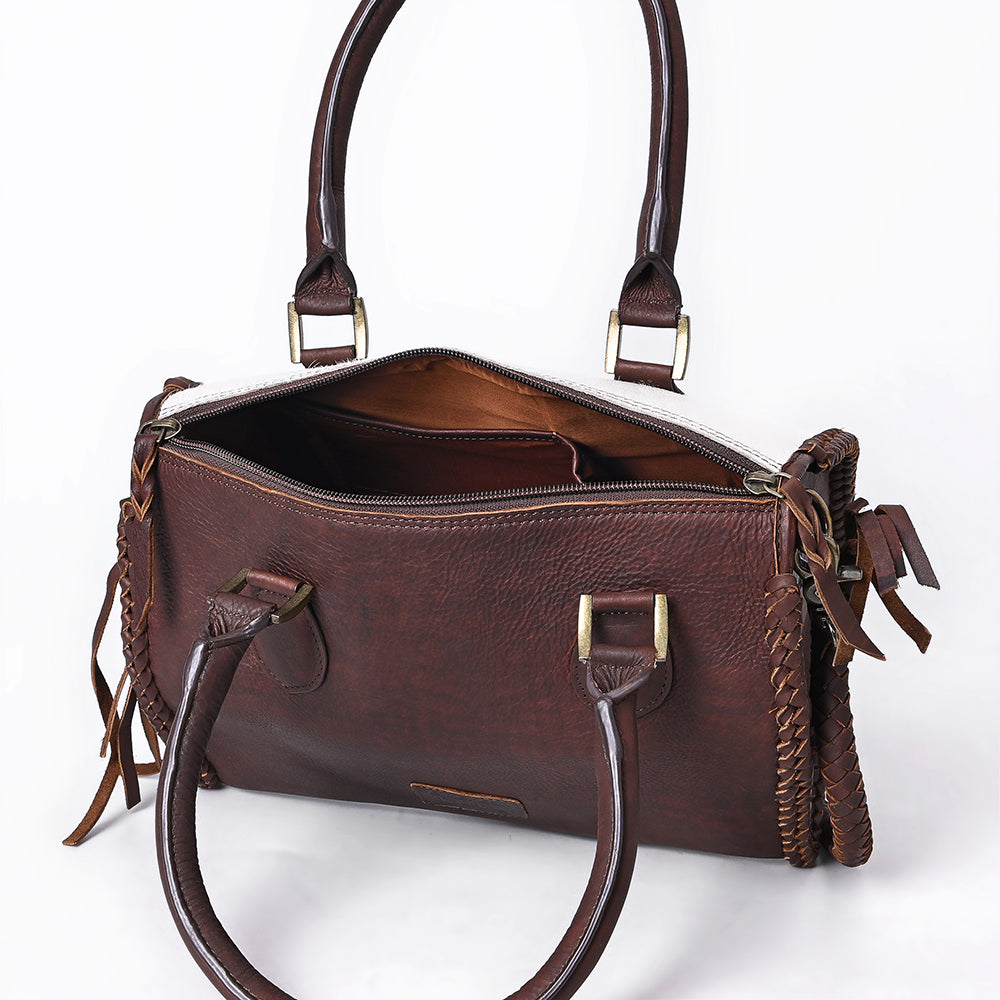 American Darling Tote Hand Tooled Hair-On Genuine Leather Women Bag Western Handbag Purse