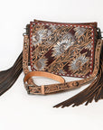 American Darling Hand Tooled Genuine Leather Women Bag Western Handbag Purse