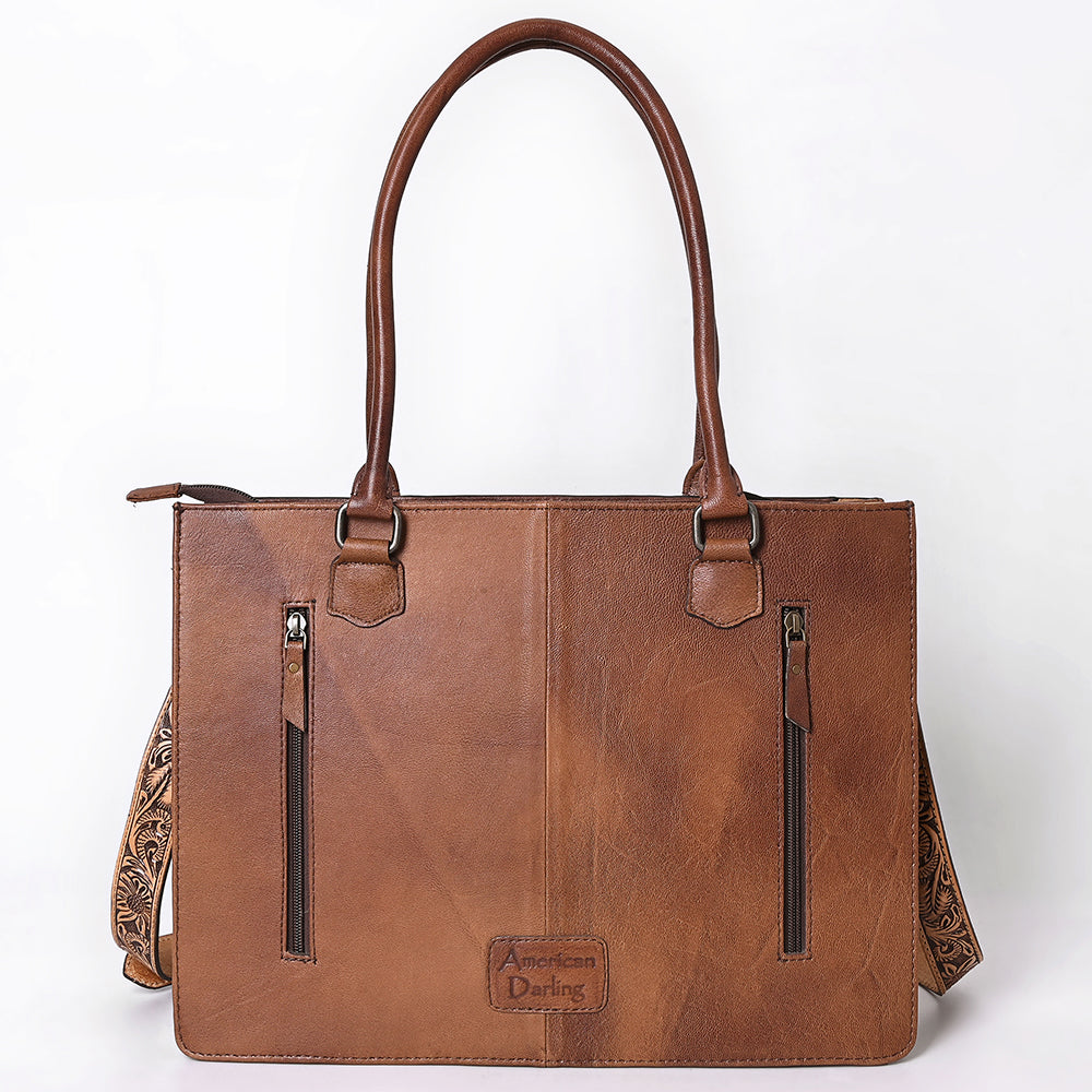 American Darling Hand Tooled Hair On Genuine Leather Women Bag Western Handbag Purse
