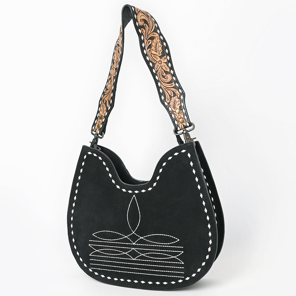 American Darling Hobo Suede Hand Tooled Genuine Leather Women Bag Western Handbag Purse
