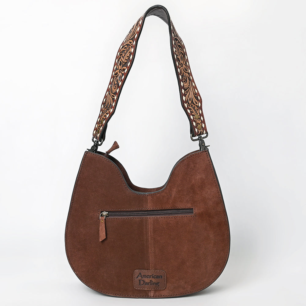 American Darling Hobo Suede Hand Tooled Genuine Leather Women Bag Western Handbag Purse
