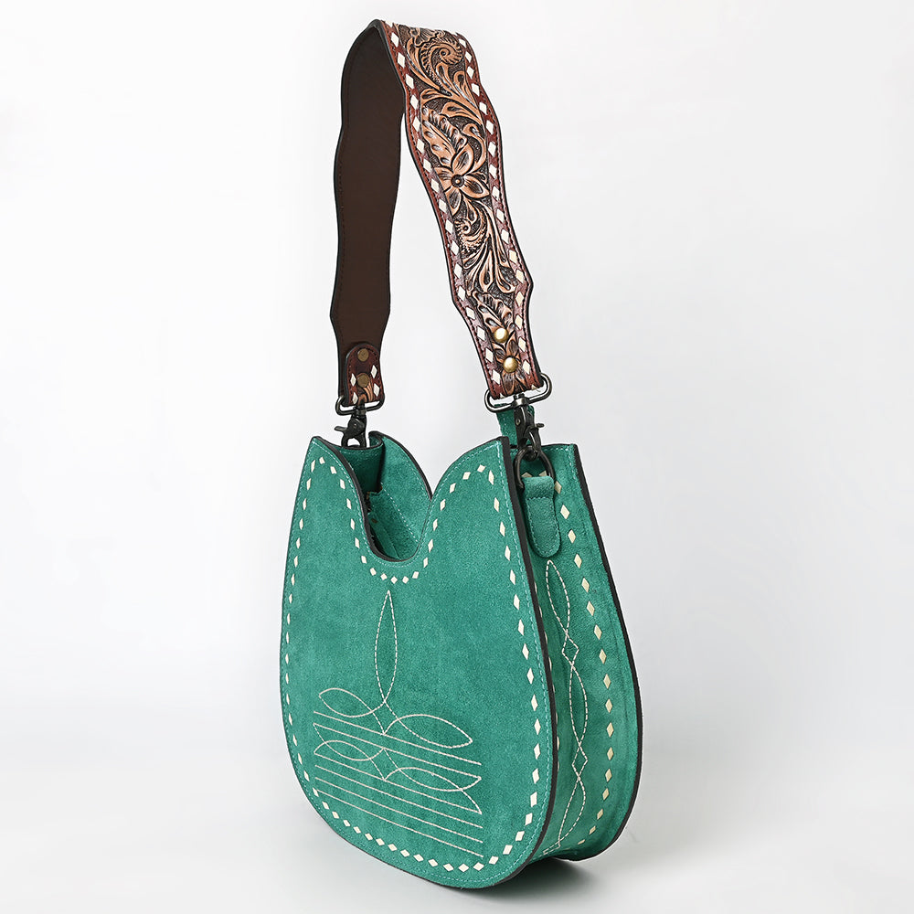 American Darling Hobo Suede Hand Tooled Genuine Leather Women Bag Western Handbag Purse