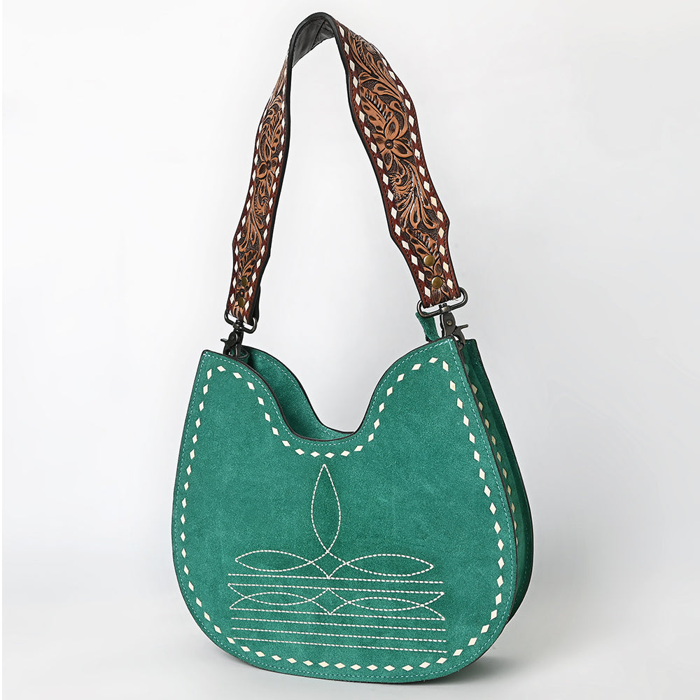 American Darling Hobo Suede Hand Tooled Genuine Leather Women Bag Western Handbag Purse