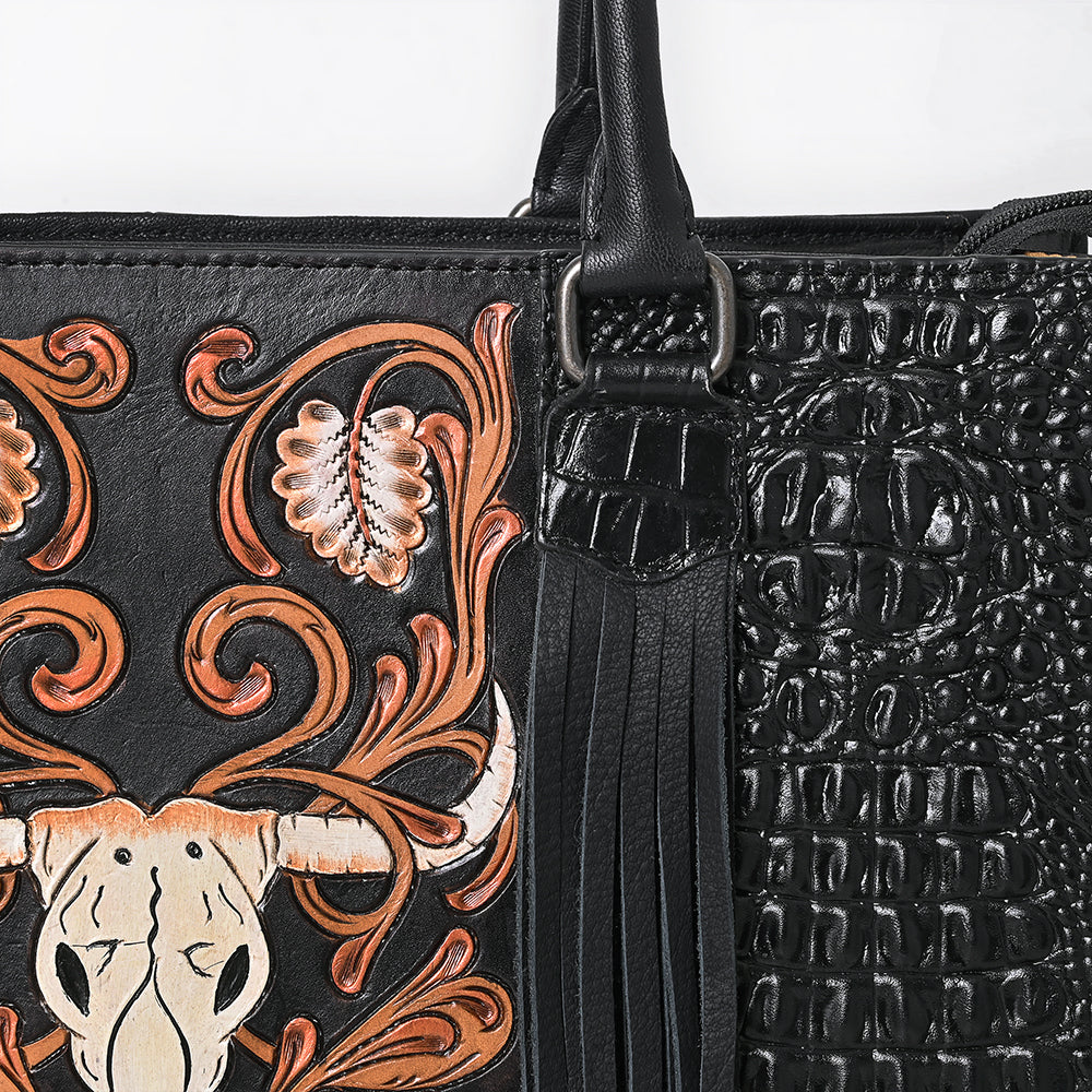 American Darling Tote Hand Tooled Saddle Blanket Genuine Leather Women Bag Western Handbag Purse