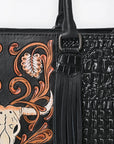 American Darling Tote Hand Tooled Saddle Blanket Genuine Leather Women Bag Western Handbag Purse