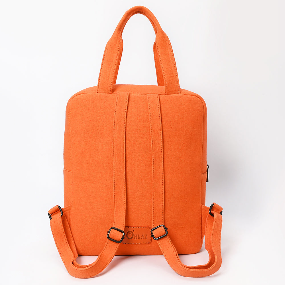 OHLAY Tote Upcycled Canvas  Genuine Leather Women Bag Western Handbag Purse