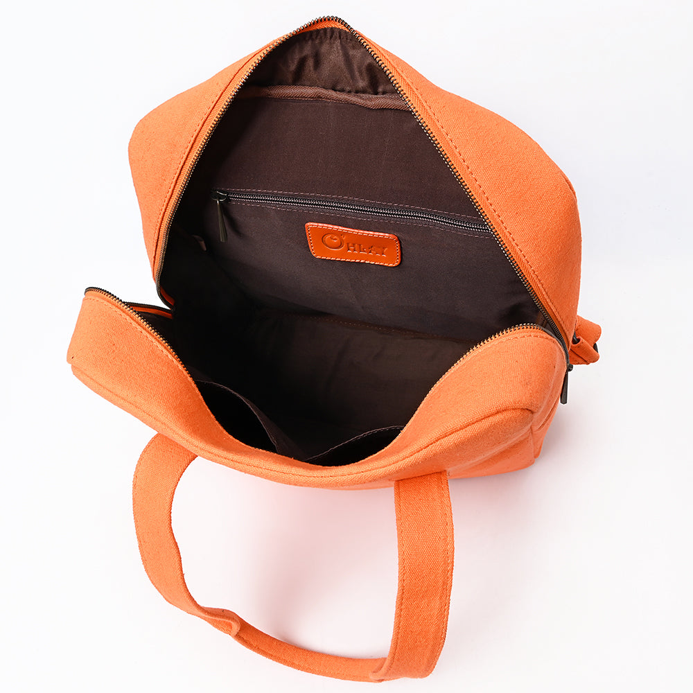 OHLAY Tote Upcycled Canvas  Genuine Leather Women Bag Western Handbag Purse