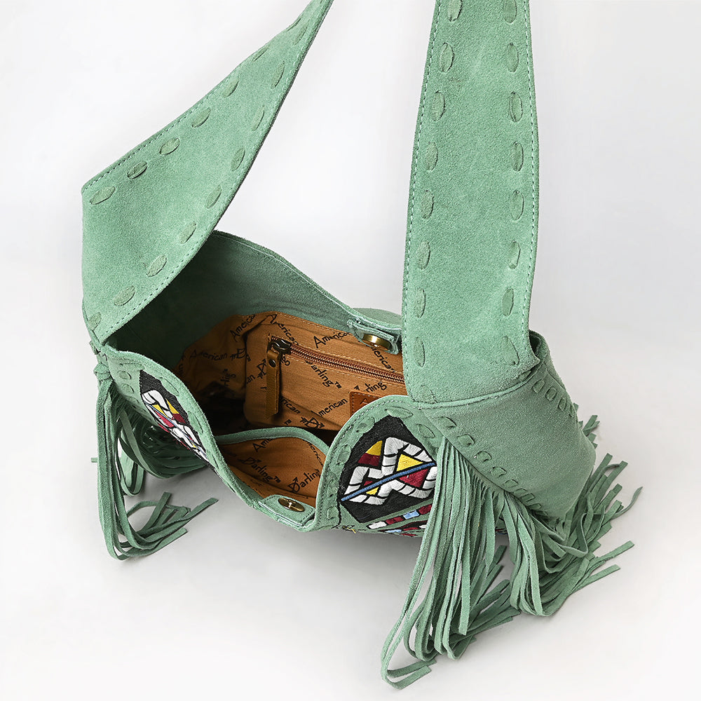 American Darling Small Crossbody Suede Genuine Leather Women Bag Western Handbag Purse