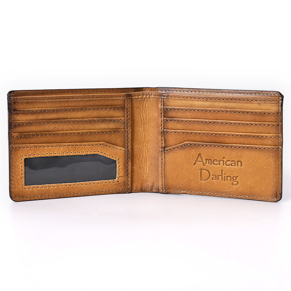 American Darling Wallet Genuine Leather Bifold Wallet For Men &amp; Women Unisex Purse |