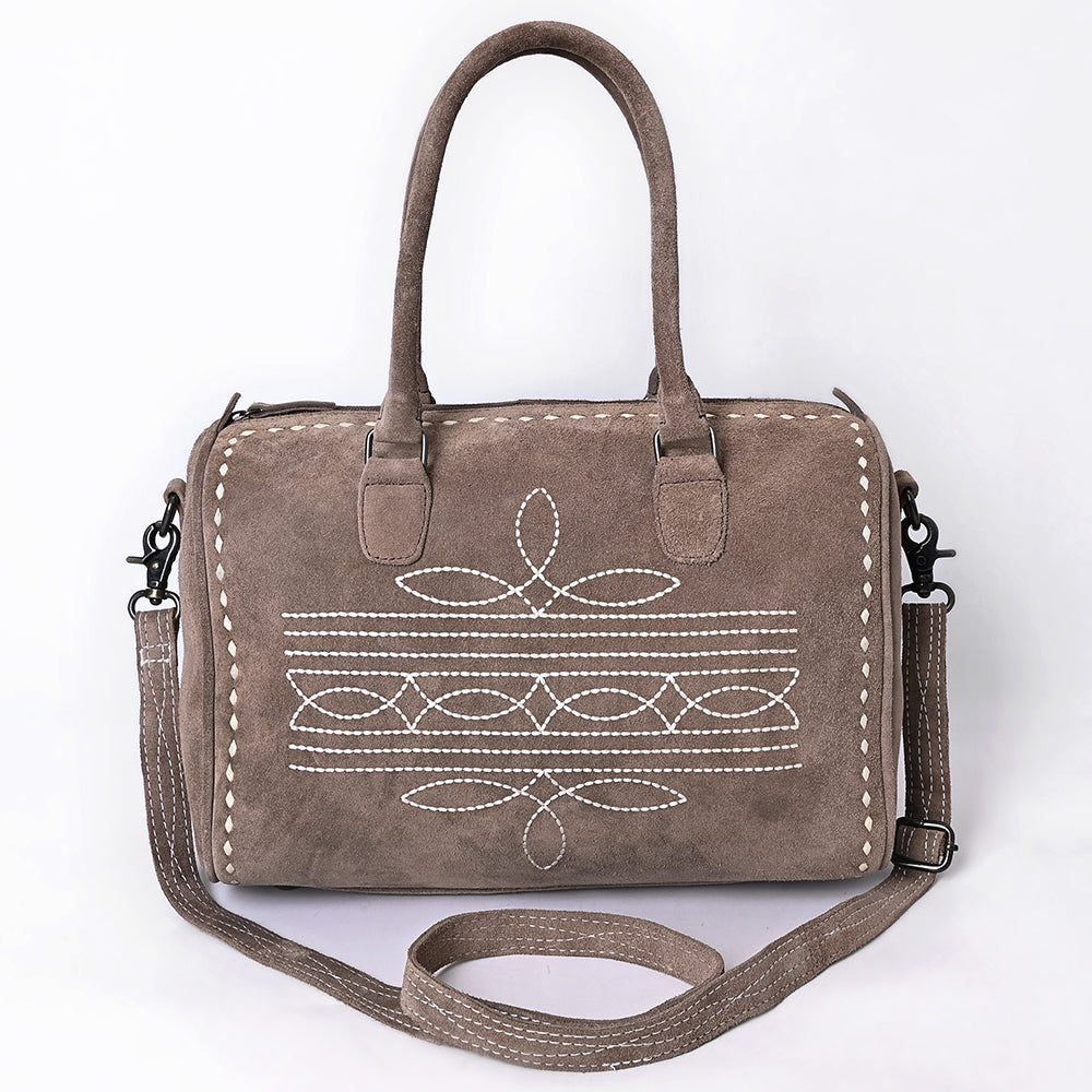 American Darling Duffel Genuine Suede Leather women's bag, western handbag, purse| handbag | Hand tooled purse