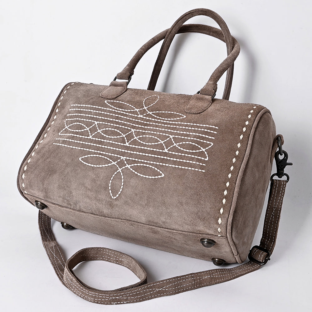 American Darling Duffel Genuine Suede Leather women's bag, western handbag, purse| handbag | Hand tooled purse