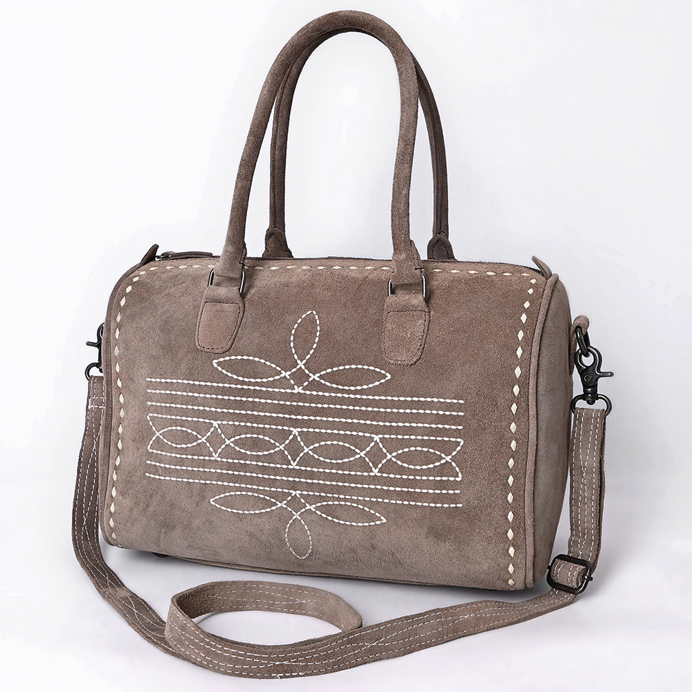 American Darling Duffel Genuine Suede Leather women's bag, western handbag, purse| handbag | Hand tooled purse