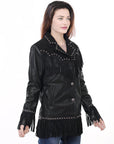 American Darling ADJKT048 Genuine Suede leather Women shirt  jacket  dress ladies girl
