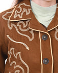 American Darling ADJKT063 Genuine Suede leather Women shirt  jacket  dress ladies girl