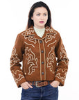 American Darling ADJKT063 Genuine Suede leather Women shirt  jacket  dress ladies girl