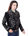 American Darling ADJKT064 Genuine Suede leather Women shirt  jacket  dress ladies girl