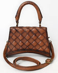 American Darling Western Cross Body Genuine Leather Handbag Purse Wallet Bag For Women Girls Brown