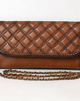 American Darling Western Cross Body Genuine Leather Handbag Purse Wallet Bag For Women Girls Brown