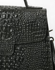 American Darling Briefcase Crocodile Embossed Genuine Leather Women Bag Western Handbag Purse