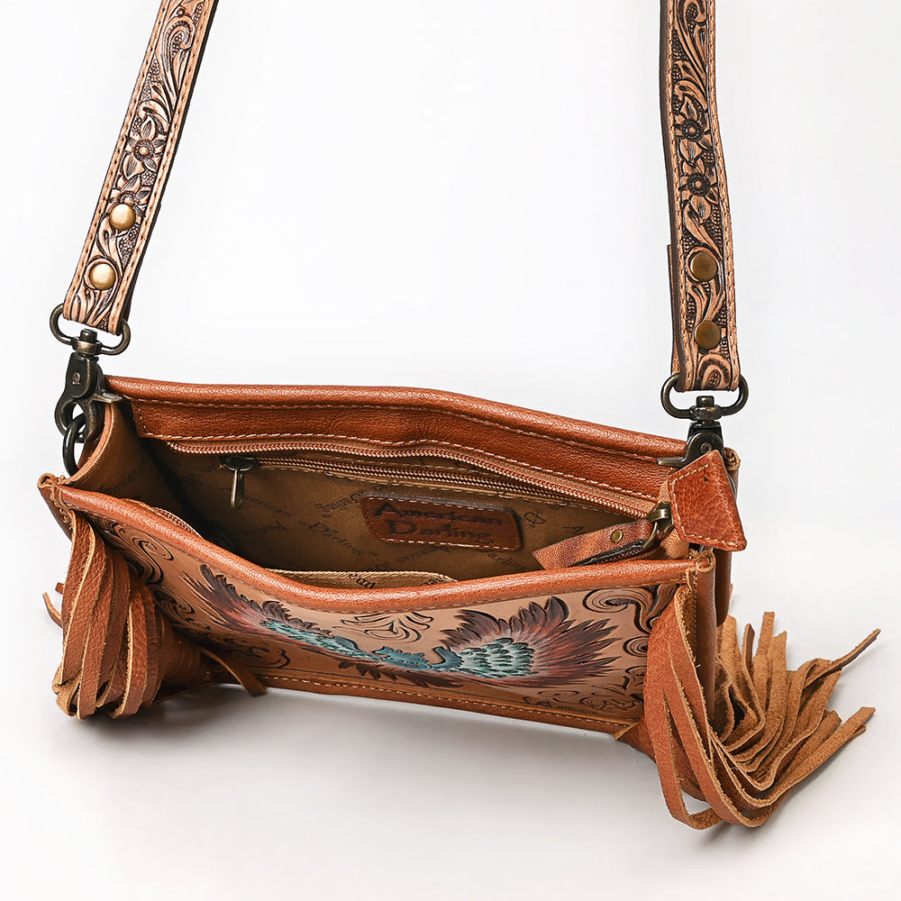American Darling Crossbody Hand Tooled  Genuine Leather women bag western handbag purse