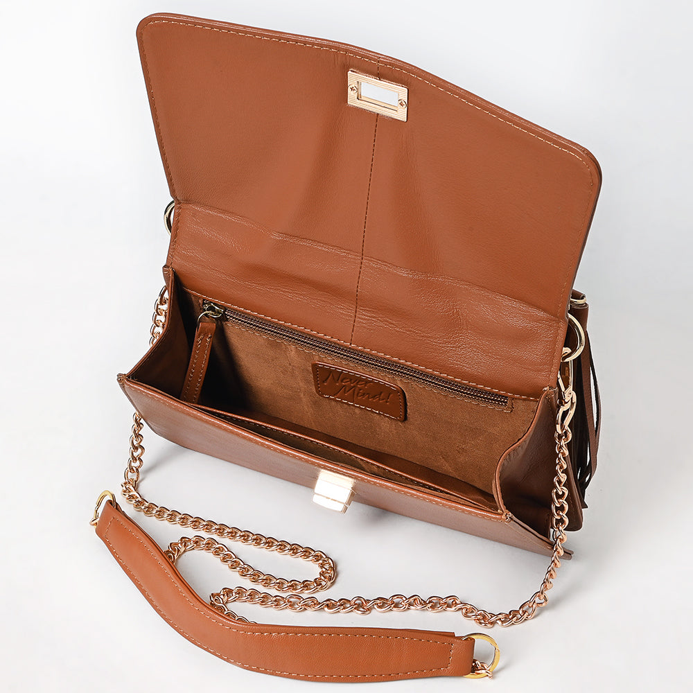 Never Mind Crossbody Fringes Genuine Leather Women Bag Western Handbag Purse