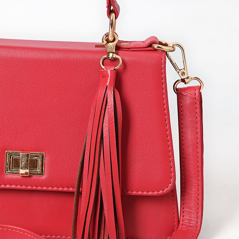 Never Mind Crossbody Fringes Genuine Leather Women Bag Western Handbag Purse
