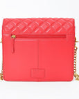 Genuine Leather Quilted Crossbody Bag For Women With Adjustable Chain Strap Everyday