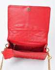 Genuine Leather Quilted Crossbody Bag For Women With Adjustable Chain Strap Everyday