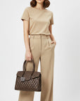 Never Mind Quilted Leather Tote Bag with Dual Handles