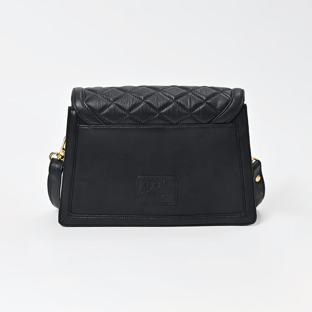 Never Mind Genuine Leather Crossbody Bag Women Quilted Envelope Flap Shoulder Purse Adjustable Strap Stylish Everyday Handbag