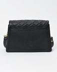 Never Mind Quilted Leather Crossbody Bag with Envelope Flap