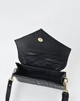 Never Mind Quilted Leather Crossbody Bag with Envelope Flap