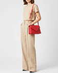 Never Mind Quilted Leather Crossbody Bag with Envelope Flap
